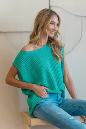 Ribbed Round Neck Sweater Vest