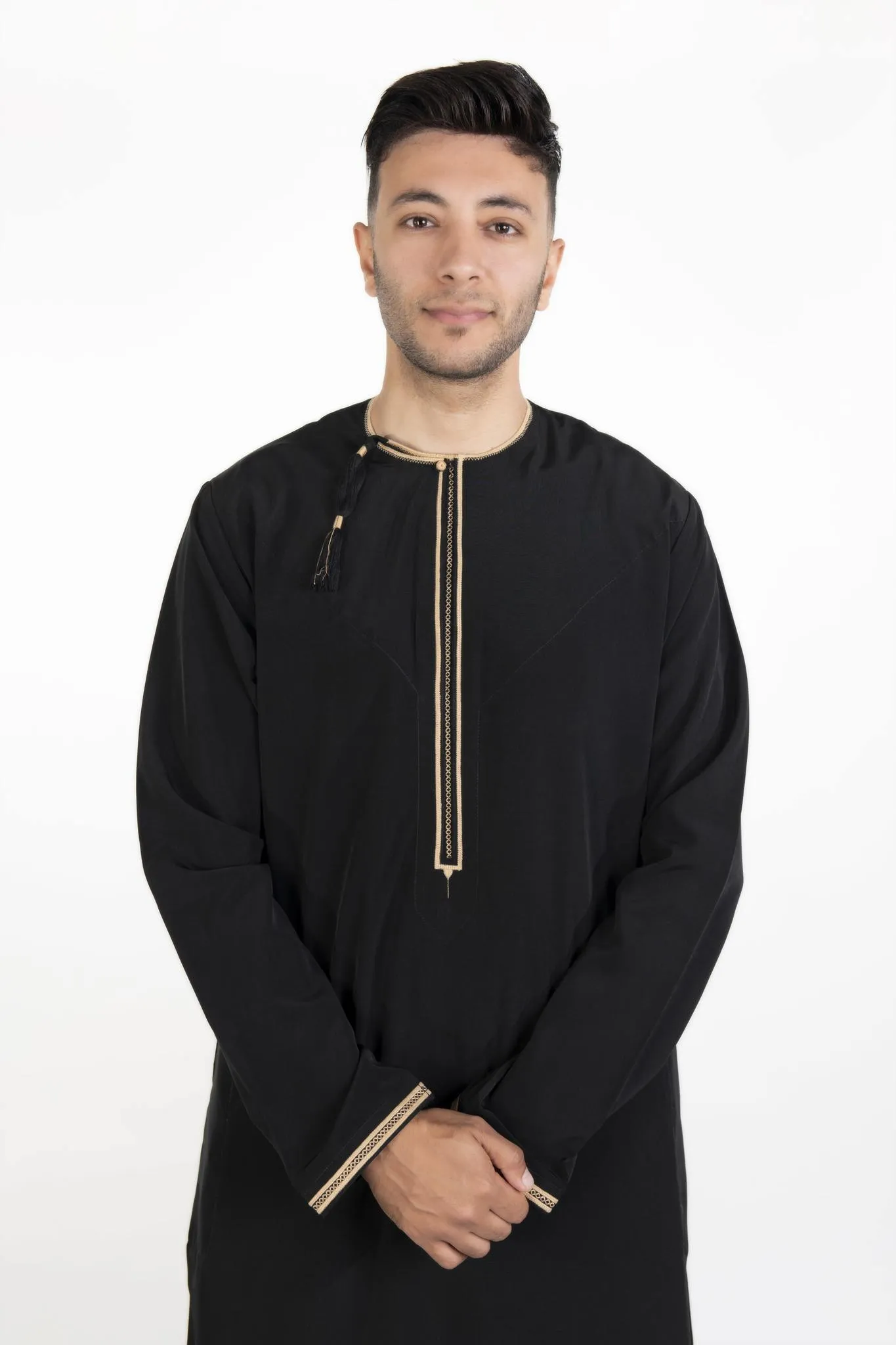 RM23 Black & Gold Patterned Omani Jubba