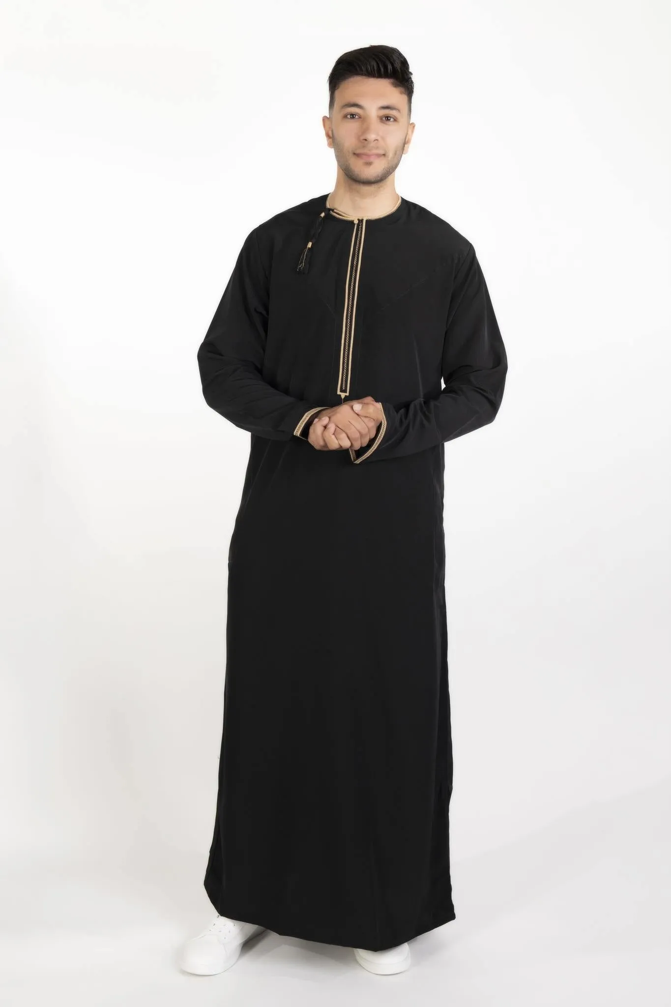 RM23 Black & Gold Patterned Omani Jubba