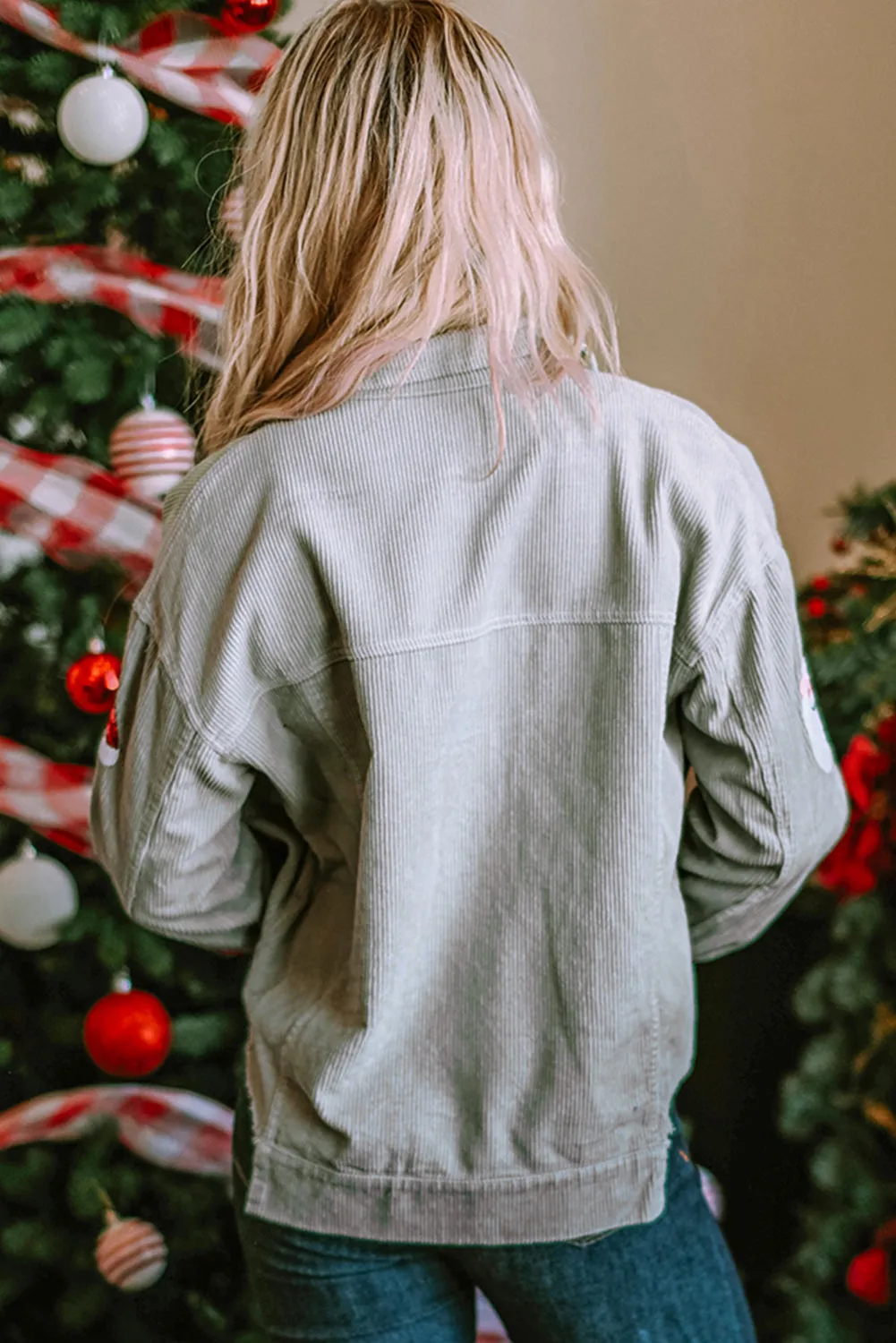 Sequin Sassy Santa Claus Corduroy Jacket