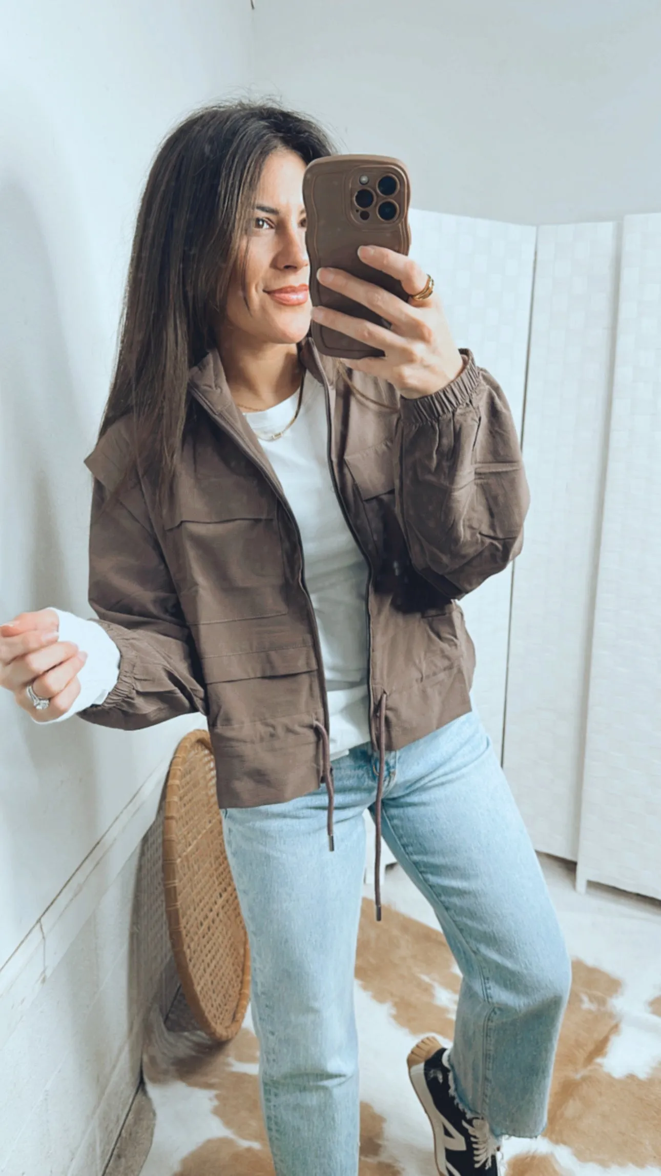 She's Got Game Cropped Jacket in Brown