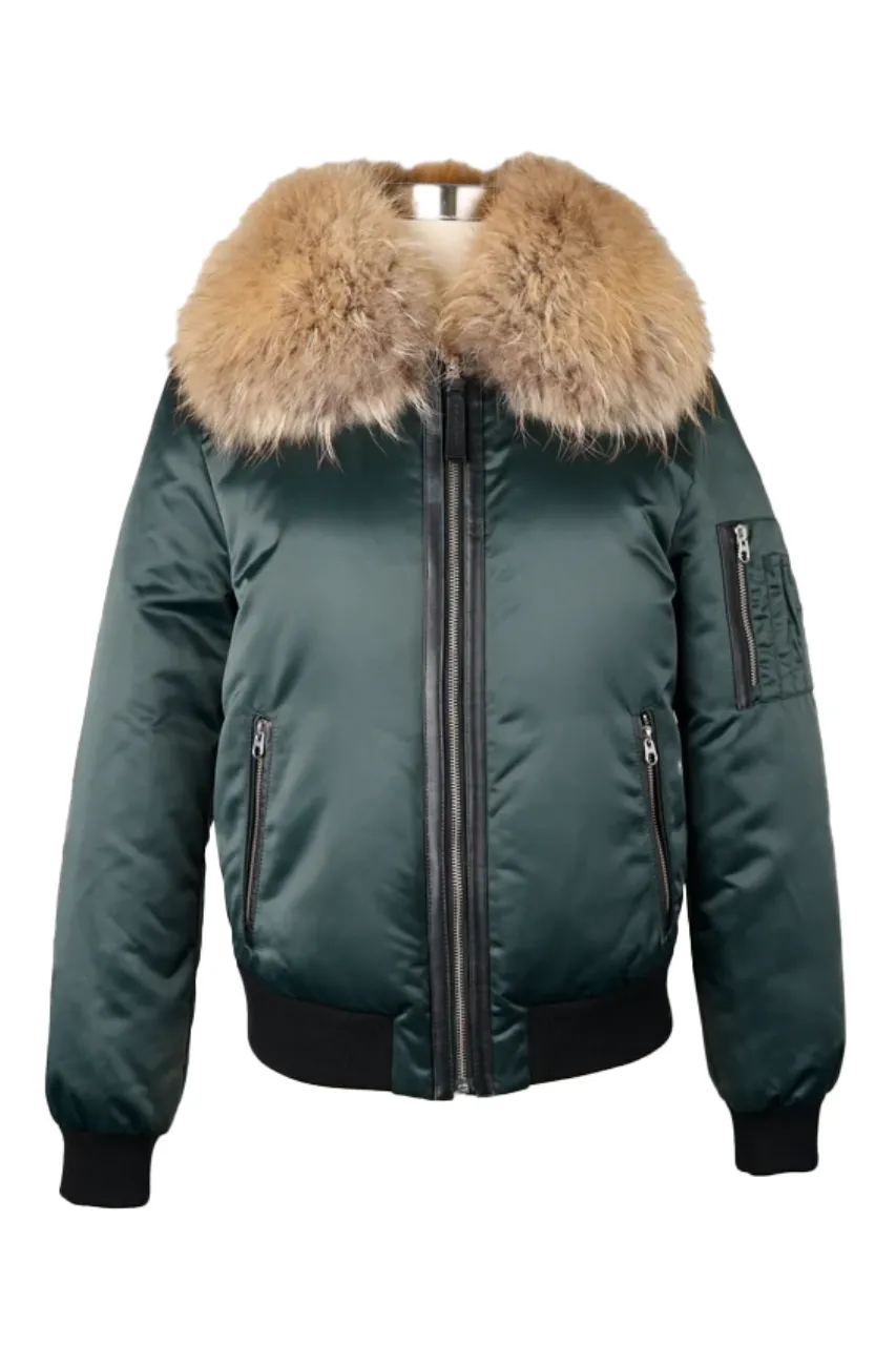 Short Fur Collar Puffer Jacket