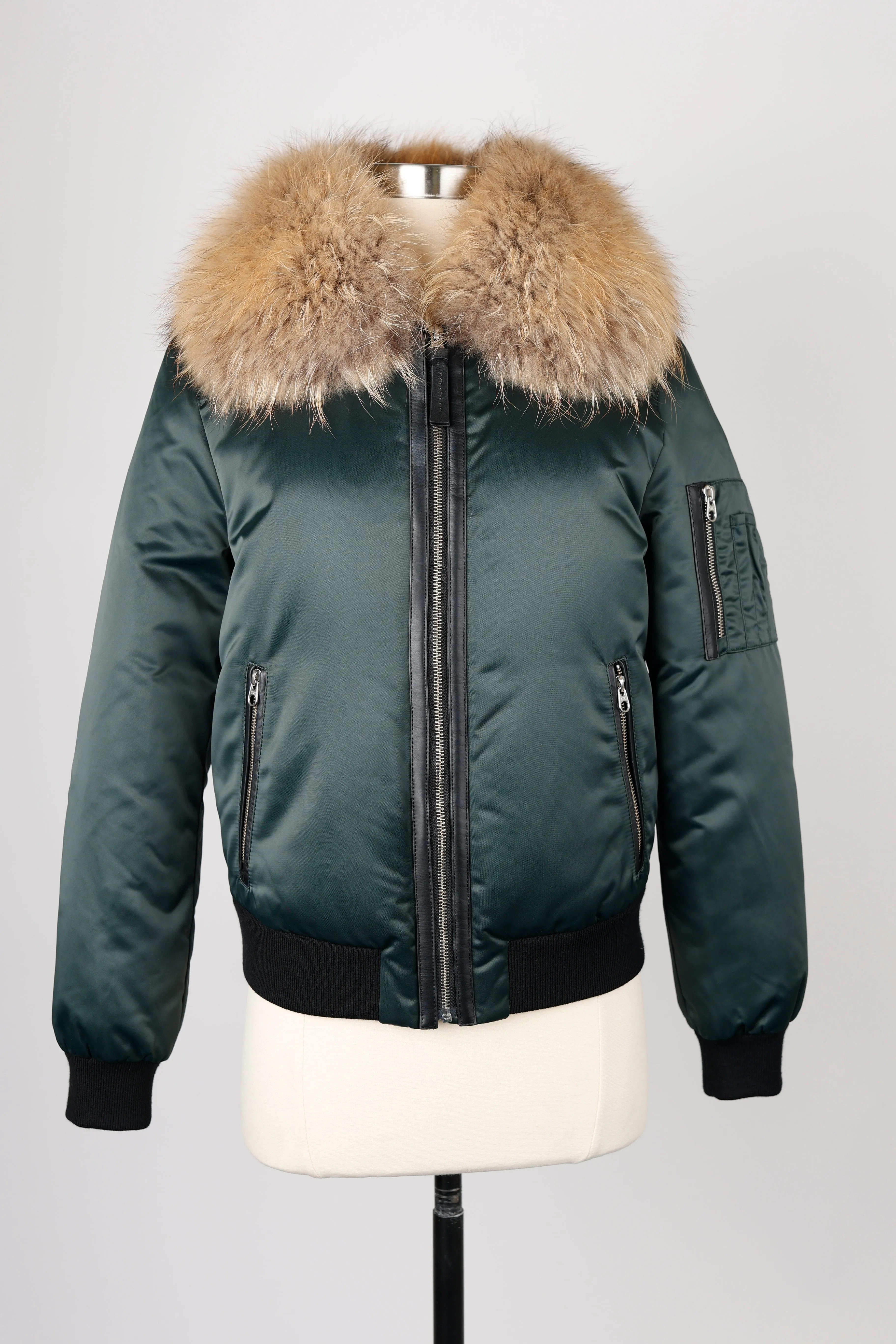 Short Fur Collar Puffer Jacket