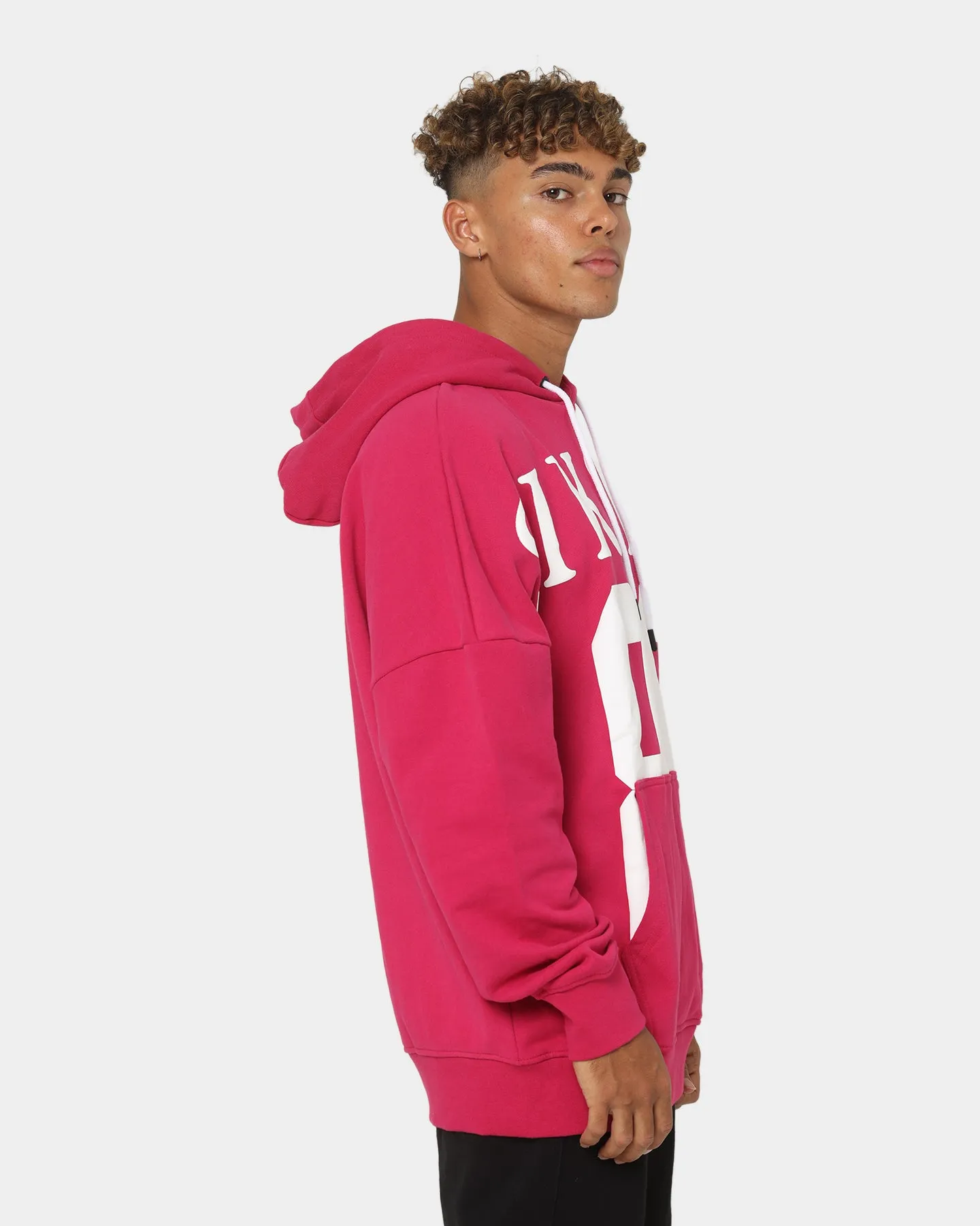 Sik Silk Relaxed Fit Oversized Hoodie Pink