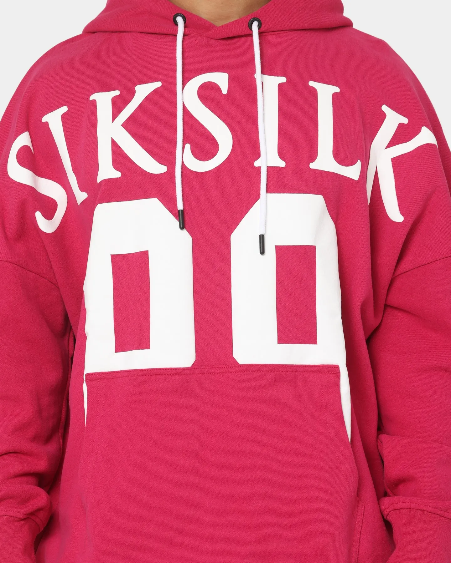 Sik Silk Relaxed Fit Oversized Hoodie Pink