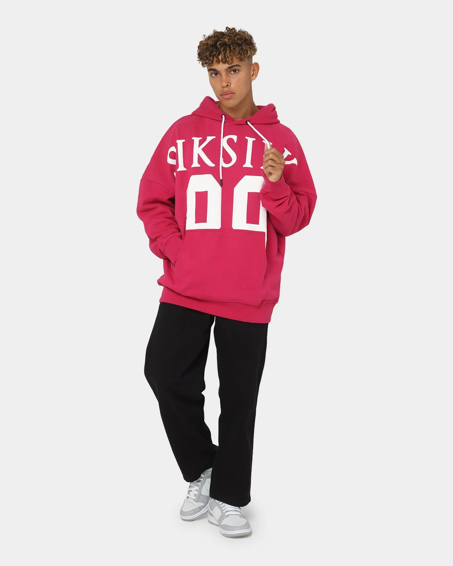 Sik Silk Relaxed Fit Oversized Hoodie Pink