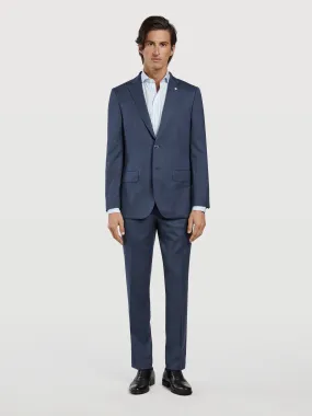 Slim fit business herringbone suit