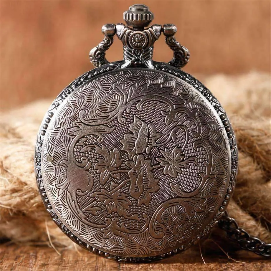 Stark Throne Wolf Embossed Bronze Pocket Watch - Silver or Bronze