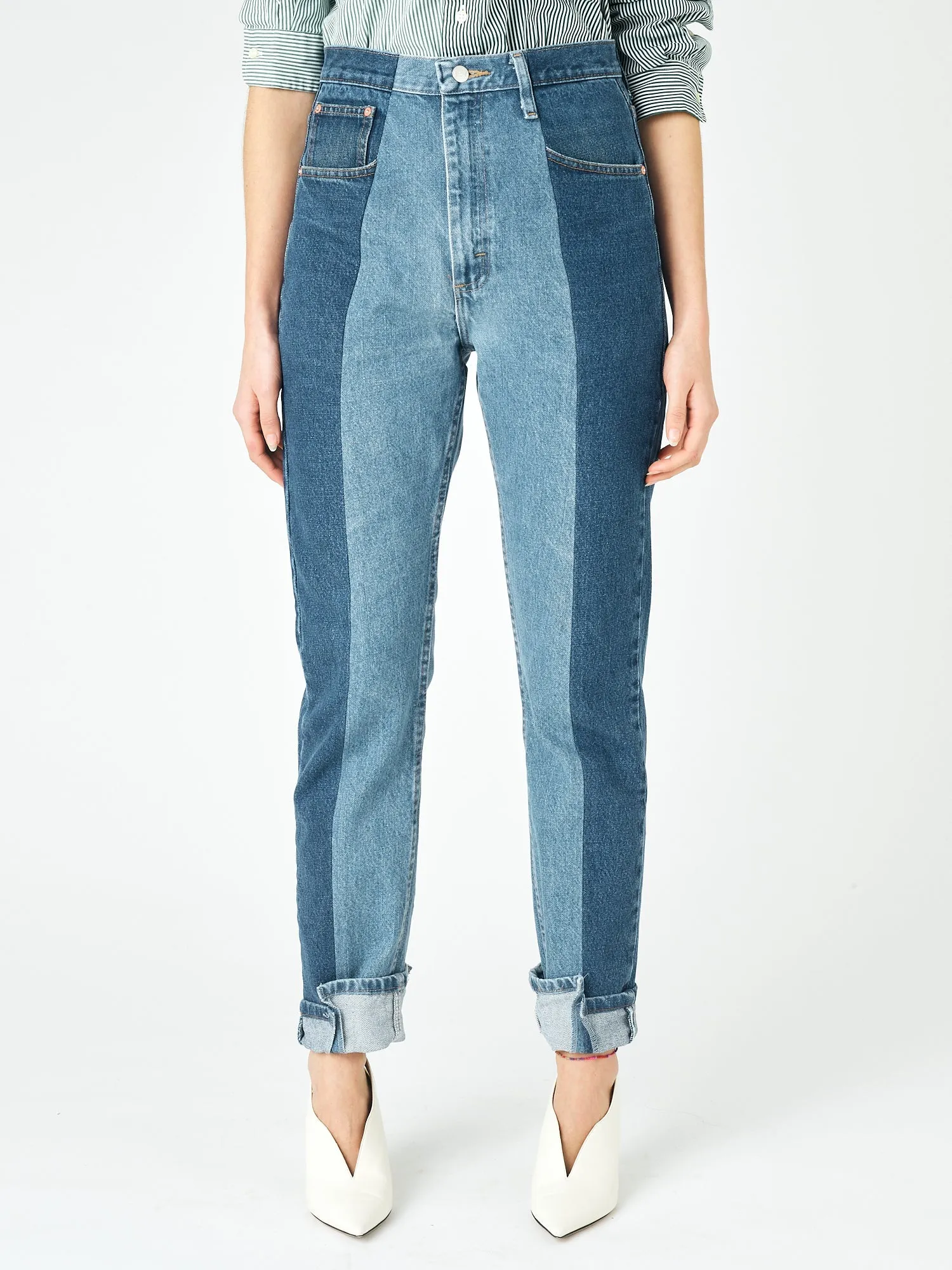 Straight Leg Jean Dark/Mid Blue