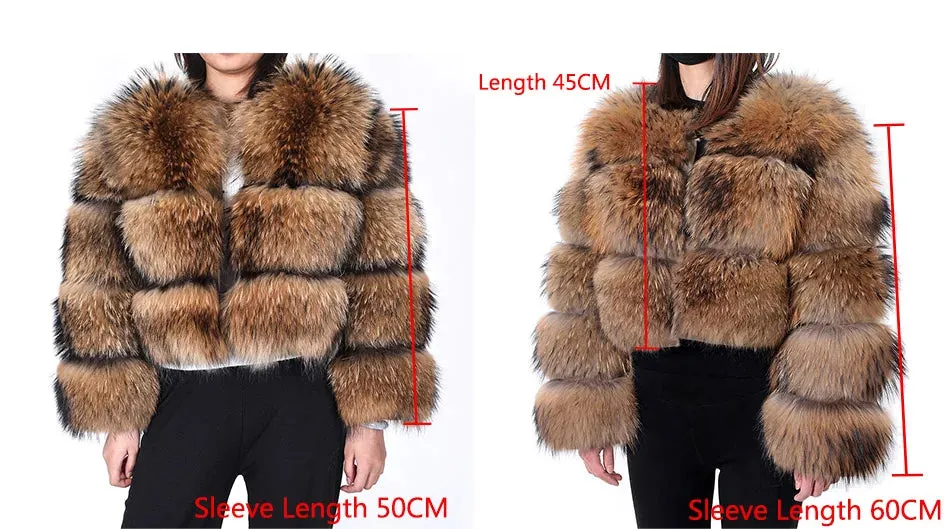 Super Hot Women Luxury Thick Real Fur Coat