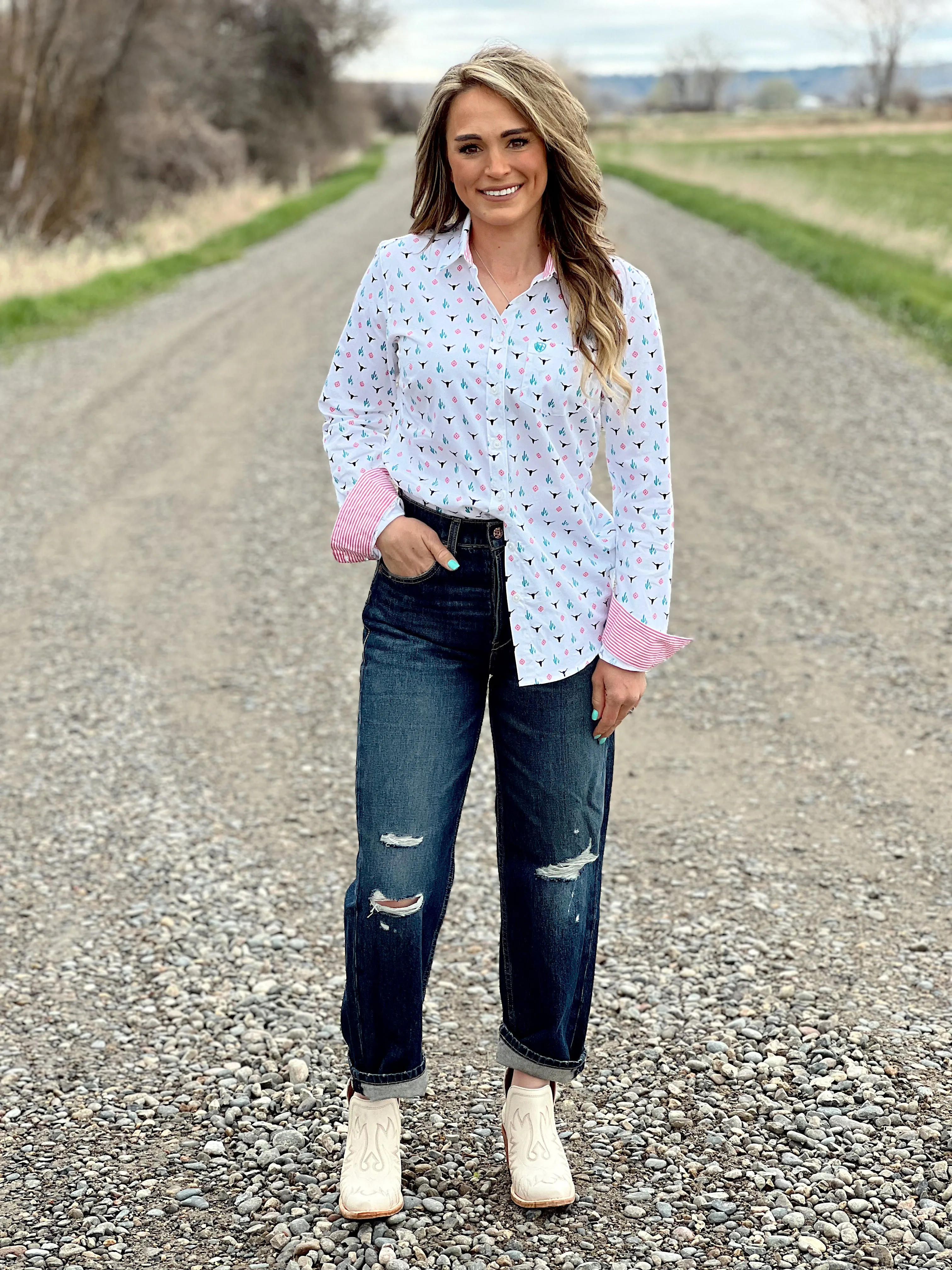 The Sedona Cactus Button Up