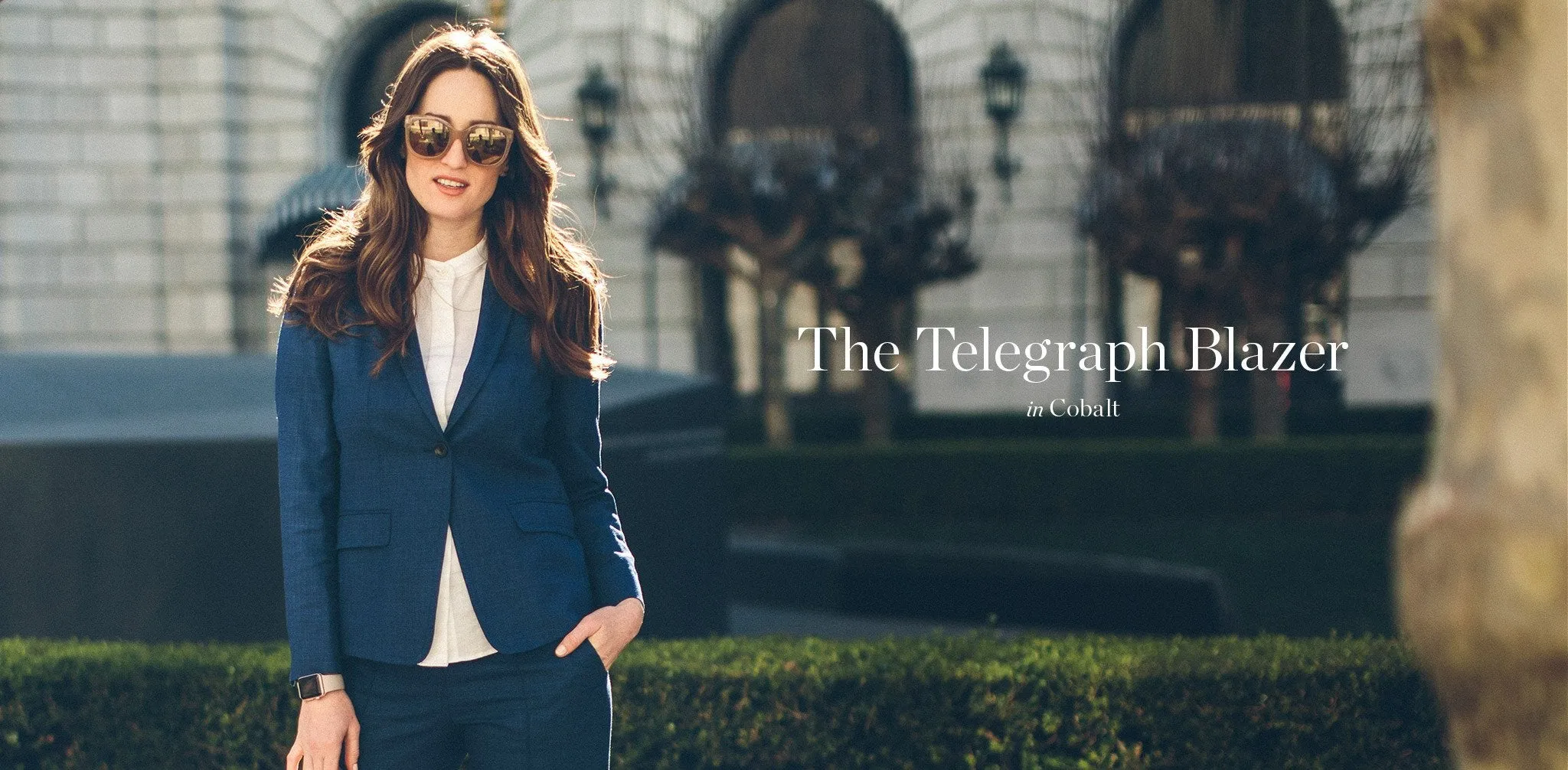 The Telegraph Blazer in Cobalt