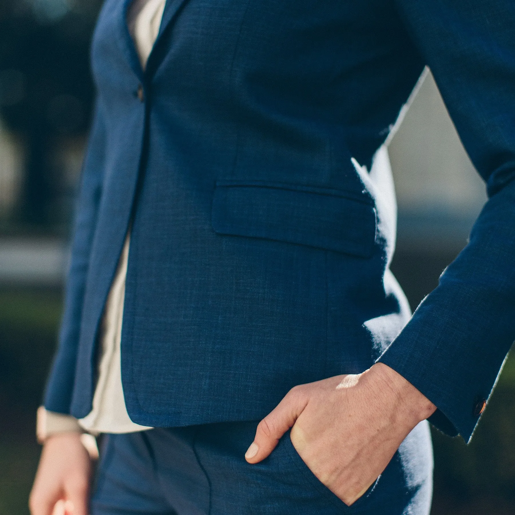 The Telegraph Blazer in Cobalt