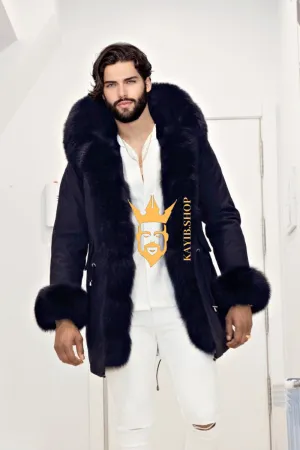 The Ultimate Men's Black Fox Fur Parka: Luxurious Style and Versatility