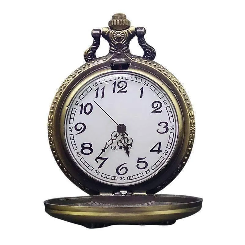 Tower Bridge Embossed Bronze Pocket Watch