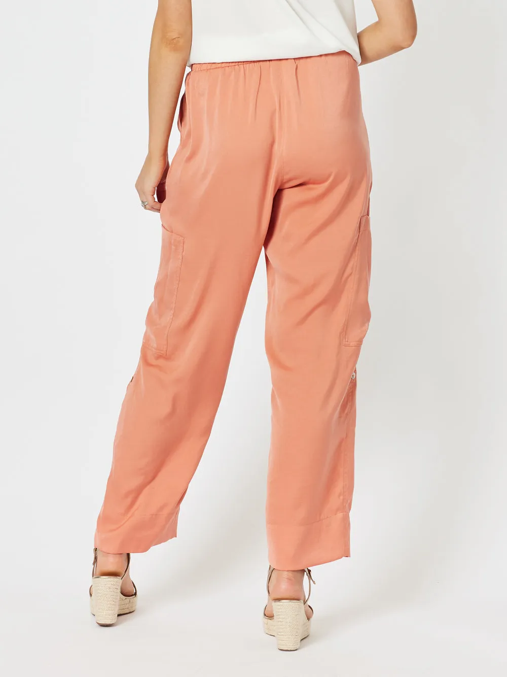 Traveller Luxe Side Button Pant - Sunset