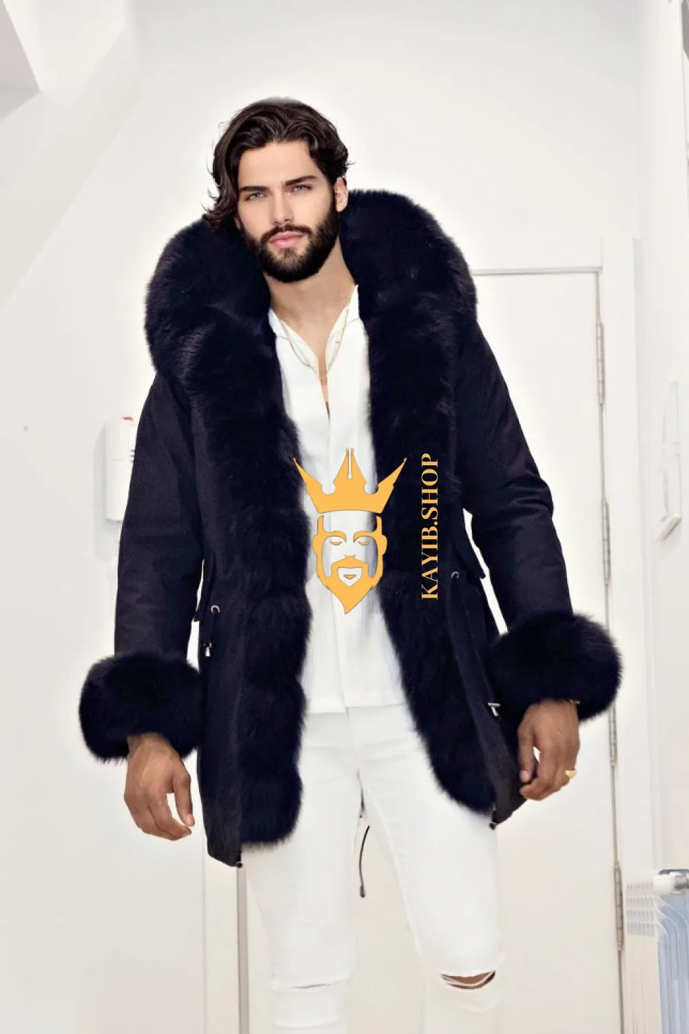 Unisex Luxury Eco-Friendly fox fur Coat - Stay Warm in Style and Sustainability