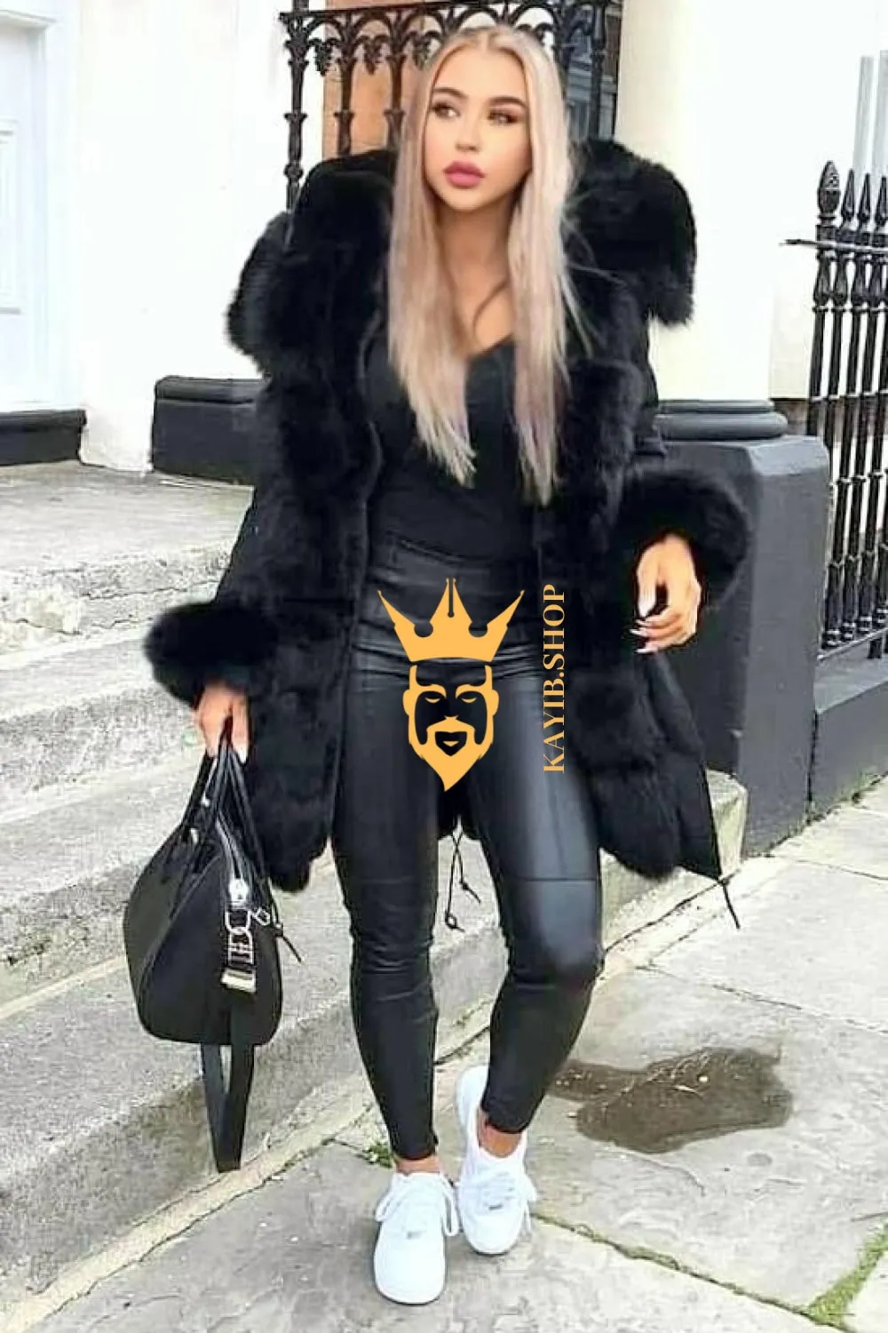 Unisex Luxury Eco-Friendly fox fur Coat - Stay Warm in Style and Sustainability