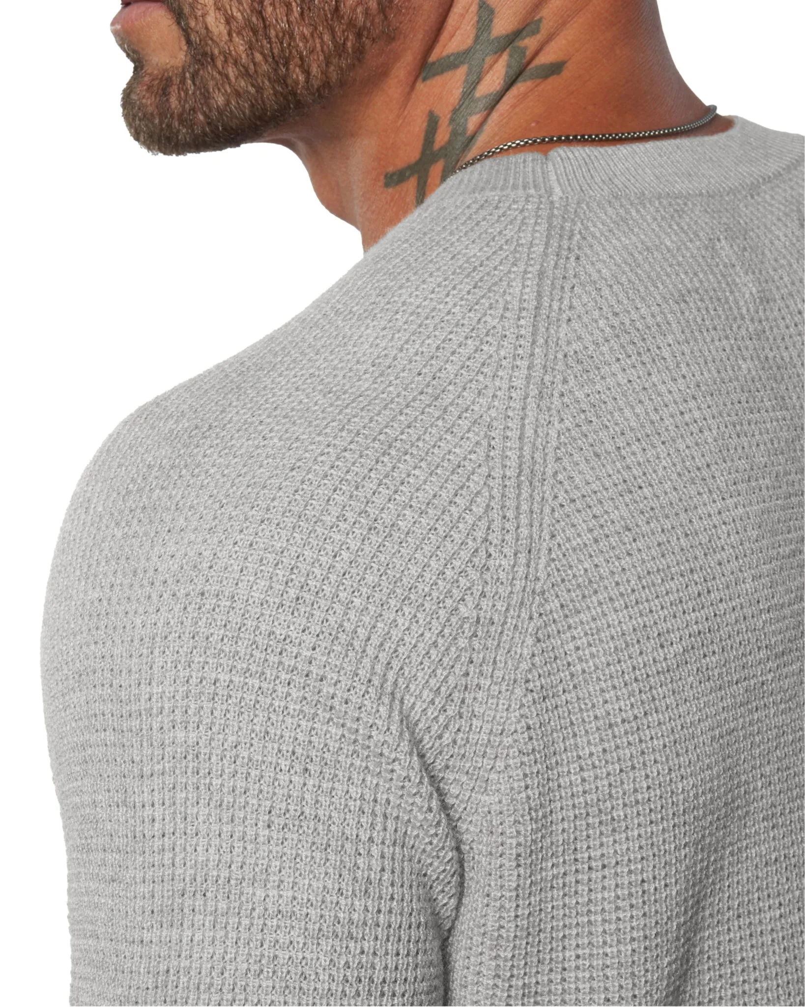 Valen Waffle Knit Cashmere & Wool Fitted Sweater [Lightweight]