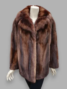 Vintage Autumn Haze Mink Jacket w/ Sable Collar  -Small/Medium