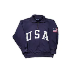 Vintage Polo USA Spell Out 1/4 Zip Sweater