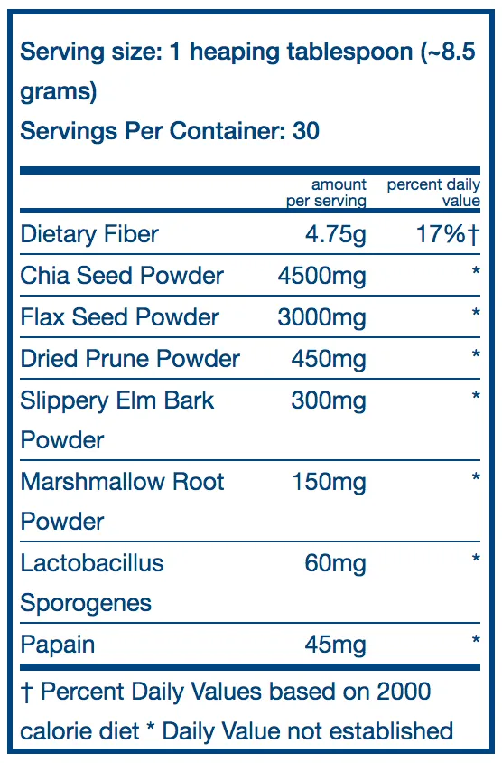 Vital Nutrients Whole Fiber Fusion Powder