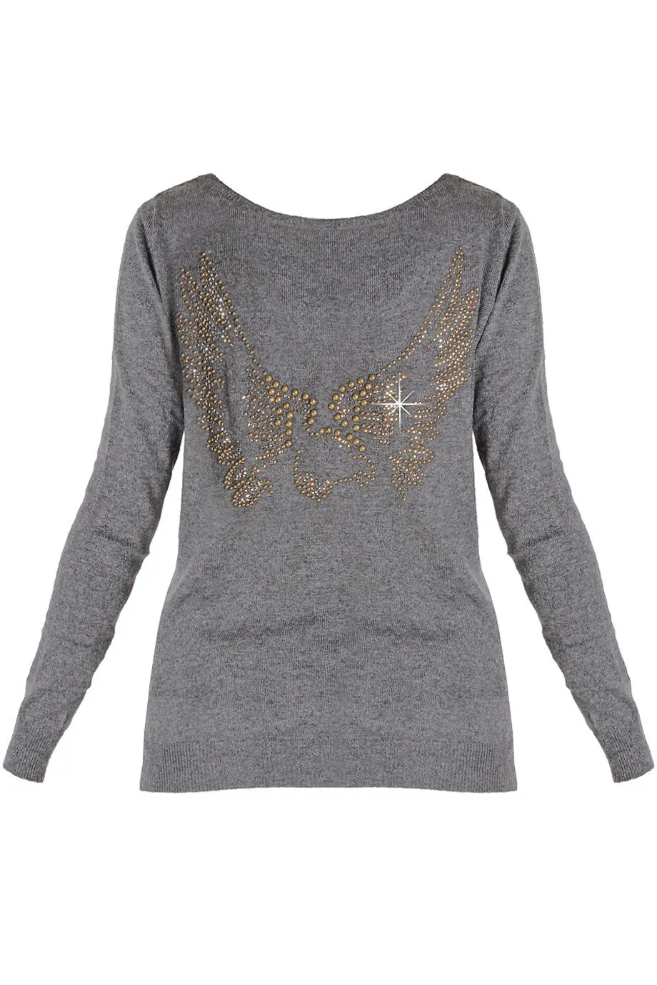 WEST DESERT Grey Studded Sweater