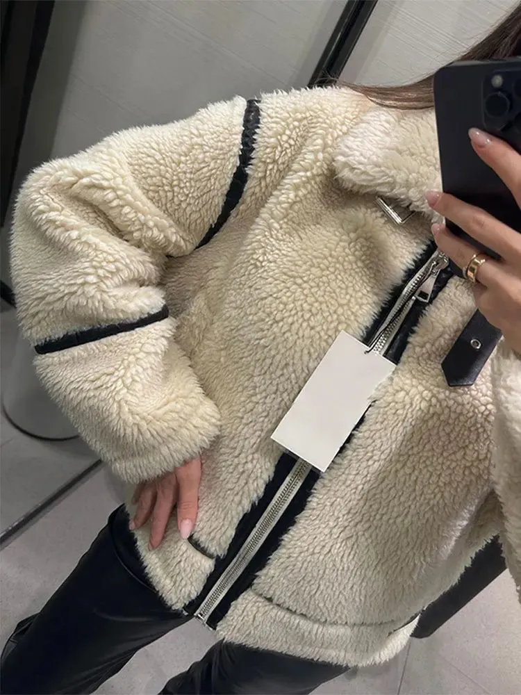 Wjczt outfit ideal Keep You Cozy Faux Fur Zipper