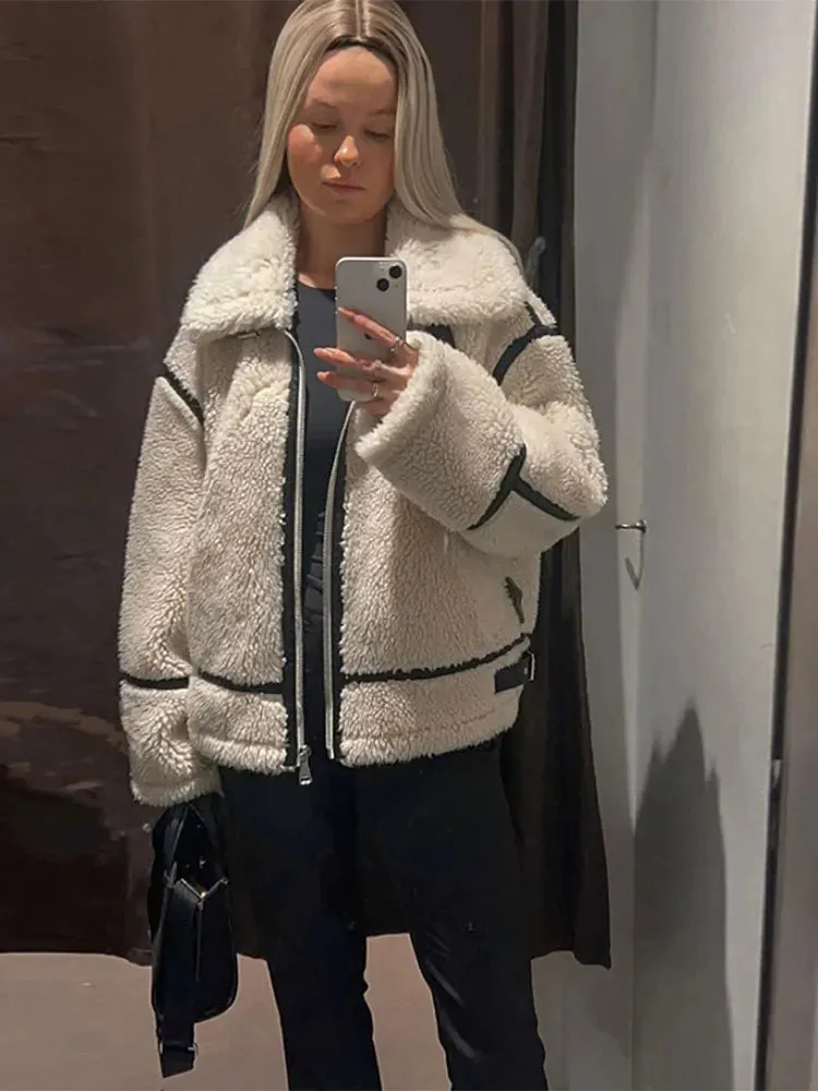 Wjczt outfit ideal Keep You Cozy Faux Fur Zipper