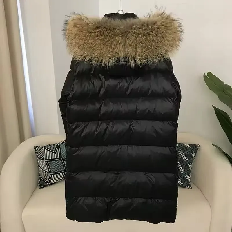 Women's Oversized Duck Down Jacket with Luxurious Natural Fur – Ultimate Winter Warmth & Style