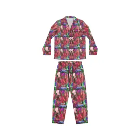 Women's Satin Pajamas (AOP) PINK FUSION