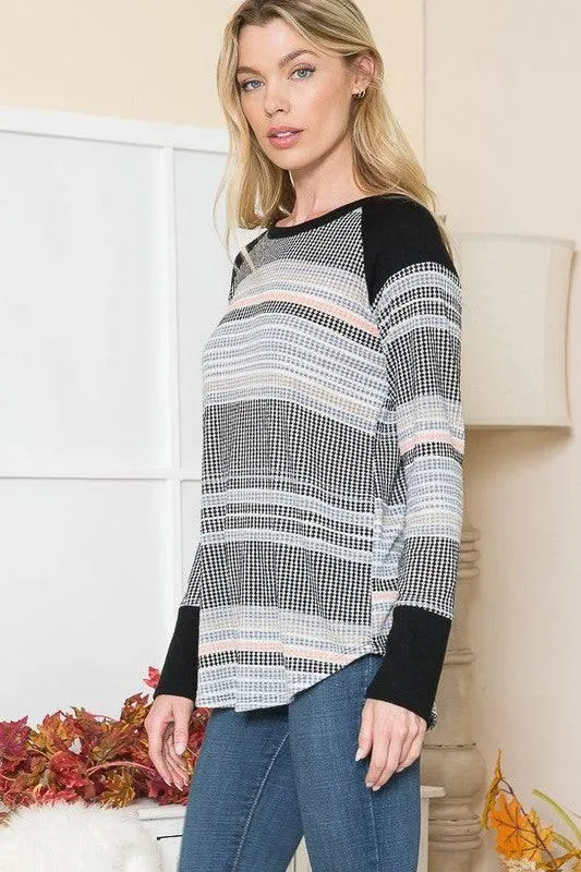 Womens striped lightweight sweater