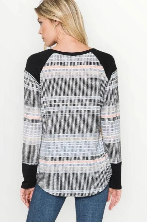 Womens striped lightweight sweater