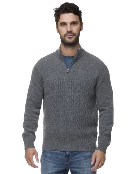 WOODLAND MERINO WOOL 1/4-ZIP SWEATER