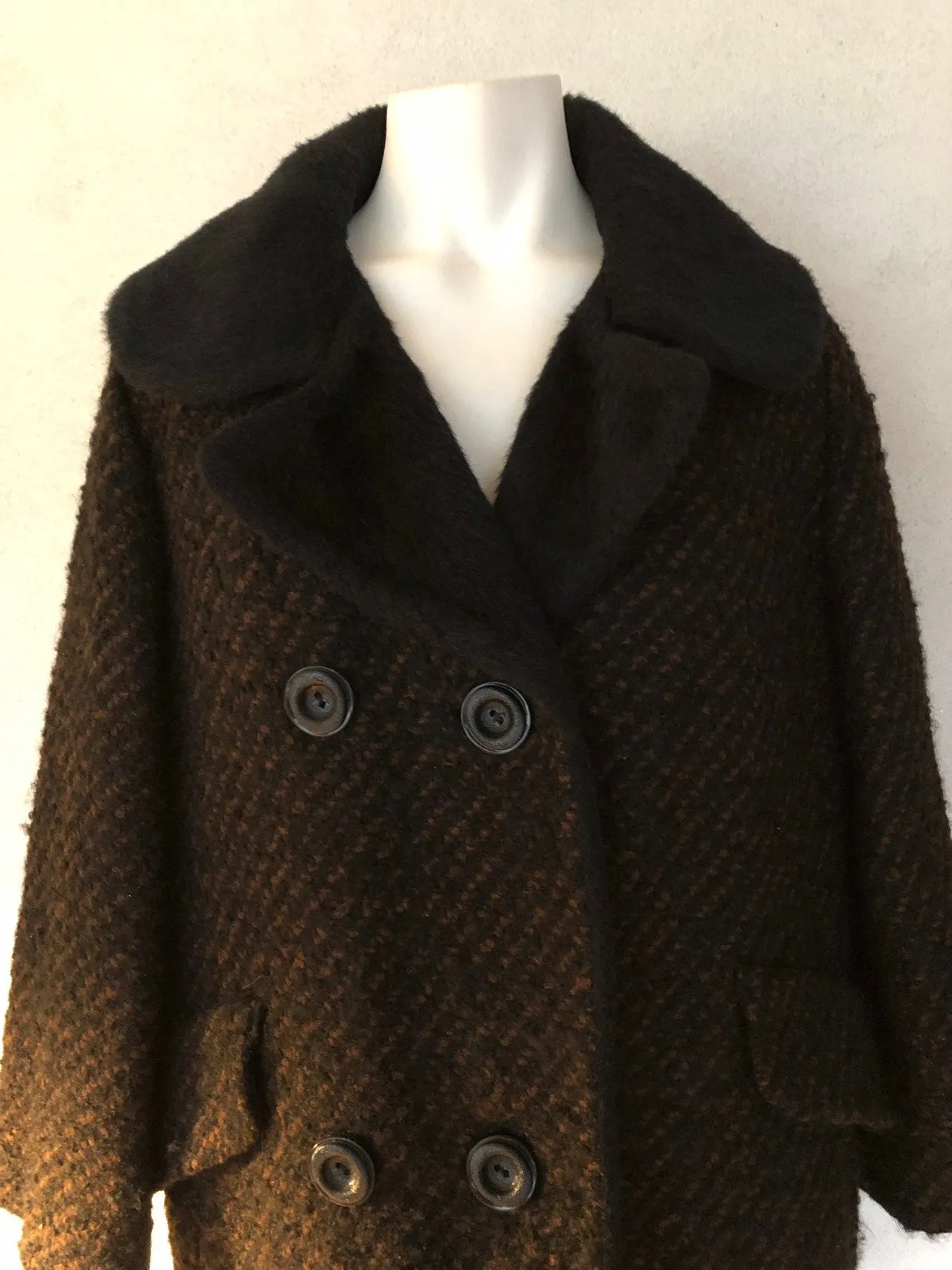 Wool Faux Fur Coat