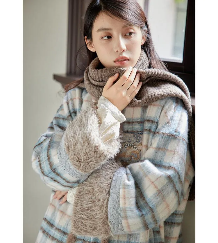 Xue Hou 雪后 After the Snow Modernized Ming Yuanling Pi Ao Fuzzy Coat & Xuanqun Skirt Set