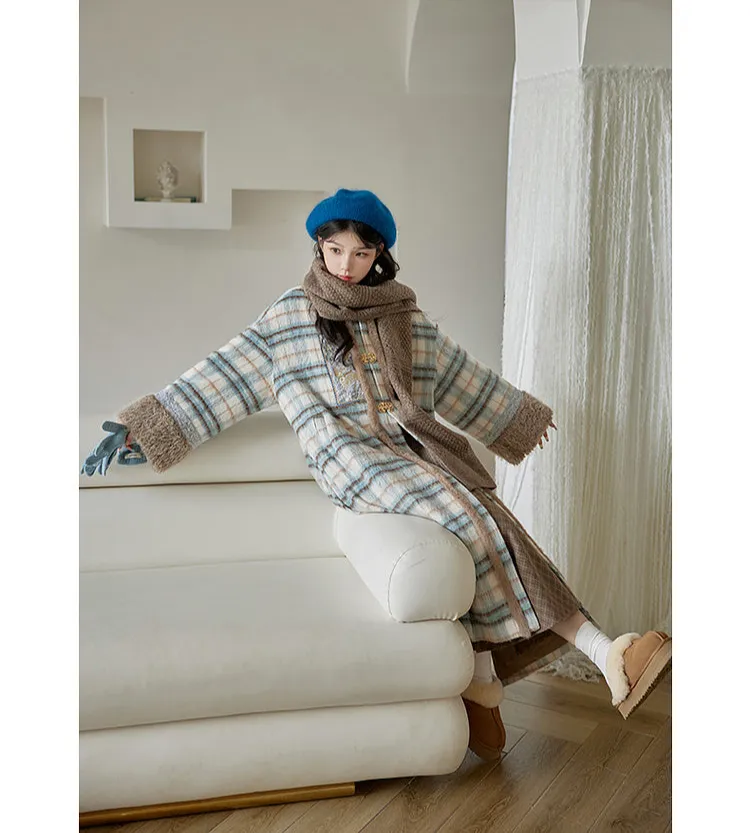 Xue Hou 雪后 After the Snow Modernized Ming Yuanling Pi Ao Fuzzy Coat & Xuanqun Skirt Set